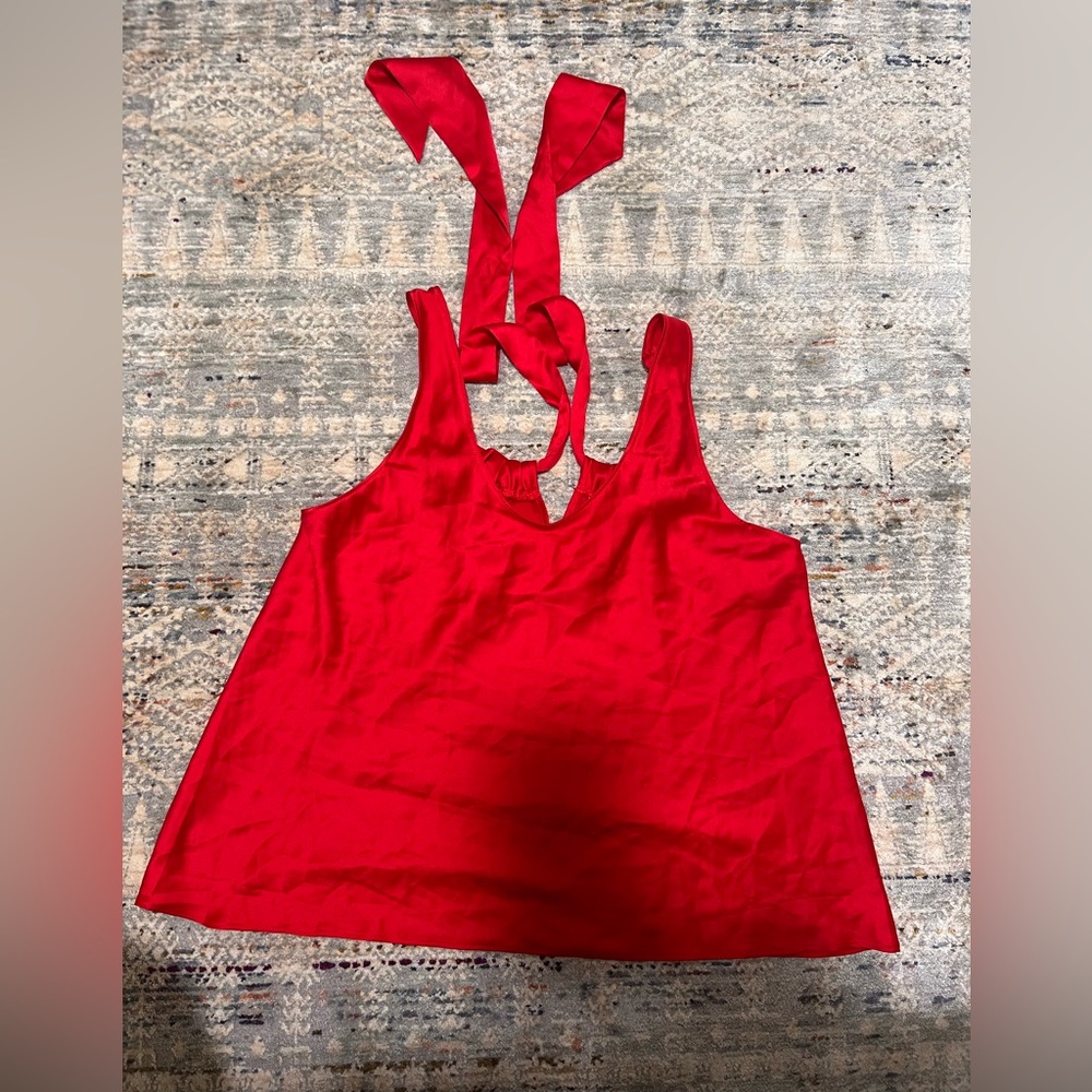 VS silk red top